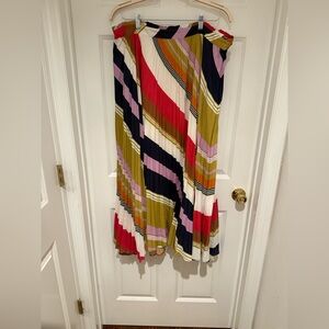 Anthropologie Multicolor Pleated Skirt